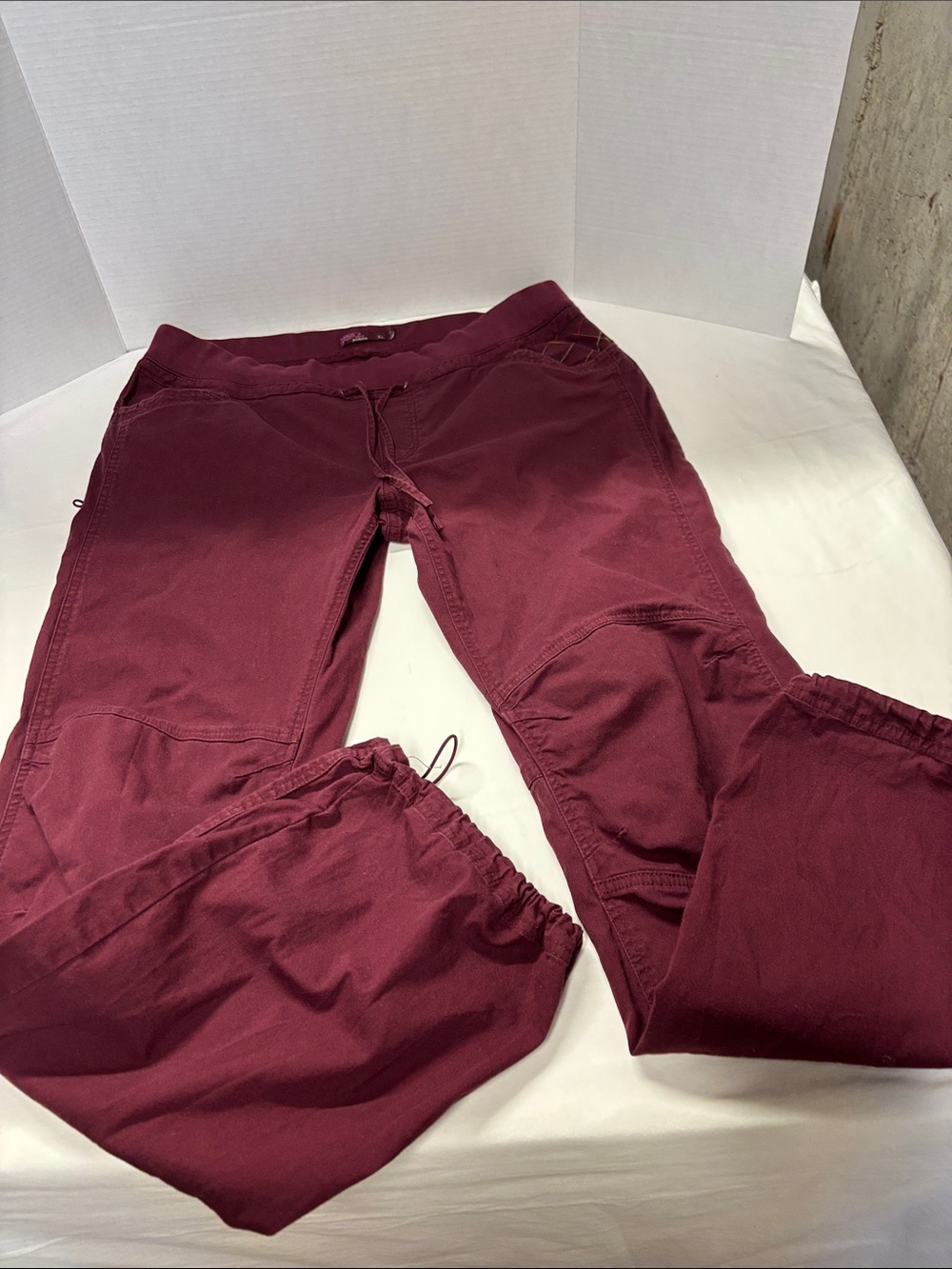 Prana Maroon XL Pull-On Waistband Pants